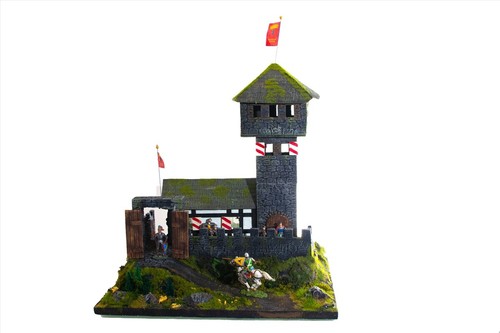 Normannen, Ritter-Turmburg Falkennest, mit Haus 3163, zu 7cm Sammelfiguren - 第 1/11 張圖片