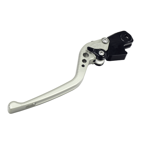 BikeTek Adjustable CNC Moto Clutch Lever Long Titanium / Black Adjuster