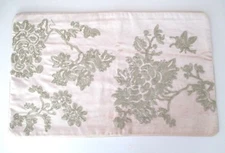 ZARA HOME Metallic EMBROIDERED FLORAL THROW PILLOW COVER ~ 12 x 20" ~ NEW