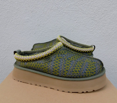 UGG TAZZ MAXI TASMAN BURNT OLIVE PLATFORM SLIPPERS SHOES, US 6/ EUR 37 ~NIB