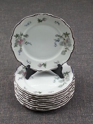 Vintage 10 Elelstein Maria Theresia Lynn Bavaria Germany 8 Inch Salad Plates