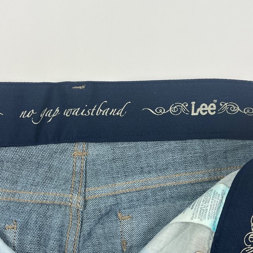 Lee Straight No Gap Waistband Womens Jeans Size 10P Blue Stretch Dark Wash - Picture 4 of 10