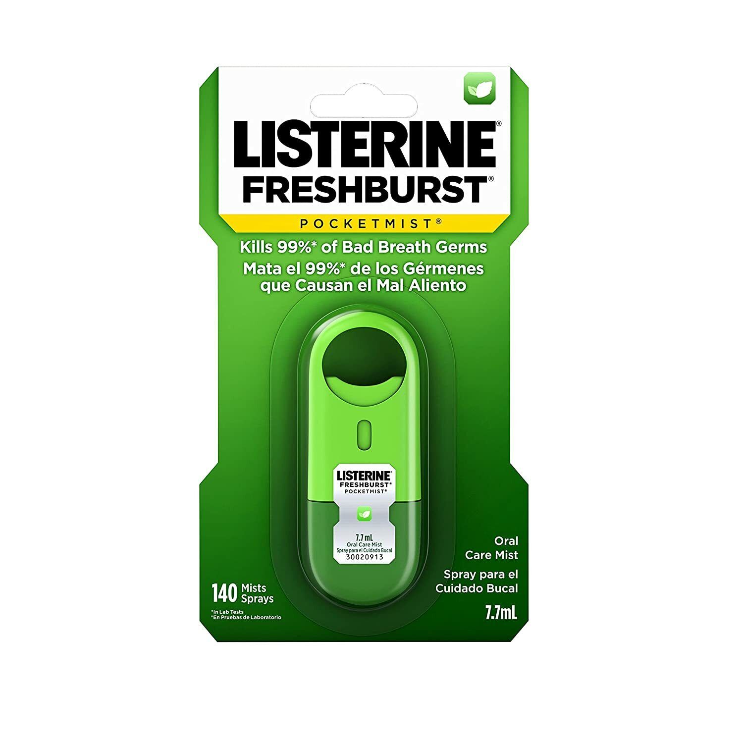 Listerine PocketMist Oral Care Mist, Freshburst 7.7 mL (3 pack)