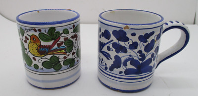 Starbucks By Sambuco 2 Hand Painted in Italy Ceramic Mugs Roosters