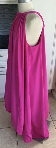 Trina Turk Tien Hot Pink Neckholder Blasensaum High Low Kleid Neu ohne Etikett - Bild 7 von 10