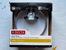 Delta Towel Ring Porter Collection Chrome Finish Easy Clip 78446 New