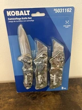 KOBALT KNIFE SET 3 PIECE CAMOUFLAGE DESIGN  ** NEW IN PACKAGE **