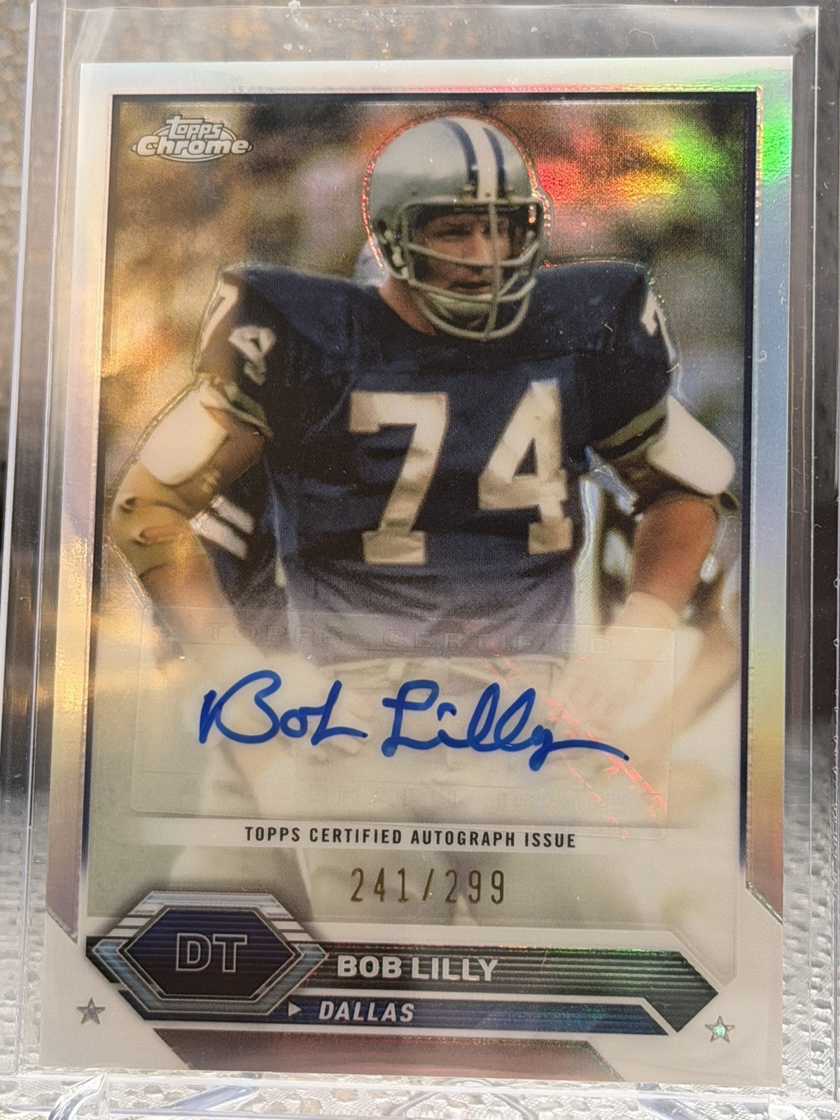 2023 Topps Composite - Bob Lilly Chrome Refractor Auto #/299 Dallas Cowboys HOF