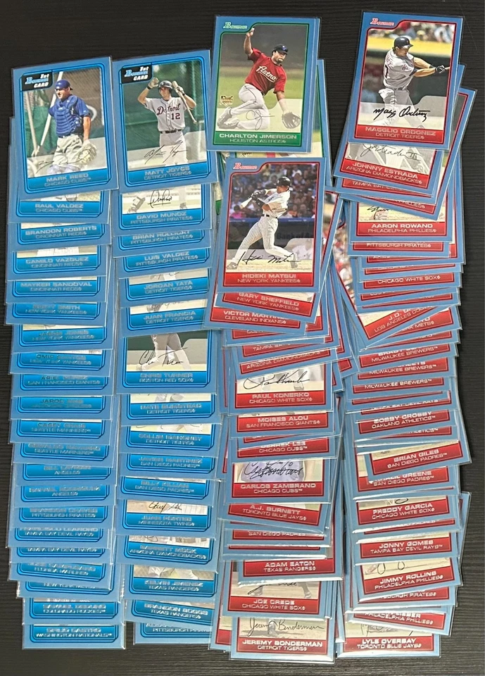 Lote Bowman Blue Parallel 2006 - 115 cartas - todas /500 - radiocontrol, prospectos, veteranos Foto 2 de 4