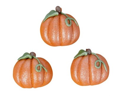 Wilton Shimmer Pumpkin Royal Icing Decorations 12 Count