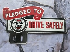 VINTAGE PUROL-PEP LICENSE PLATE TOPPER 11" X 6".