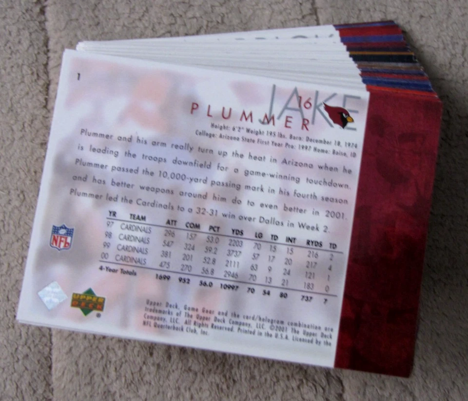 2001 UD Game Gear Football (Pick Choose Complete) - Image 2 of 2