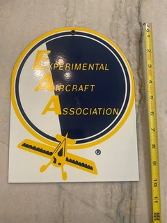 EAA Experimental Aircraft Association Metal Advertising Sign Heavy 10x8