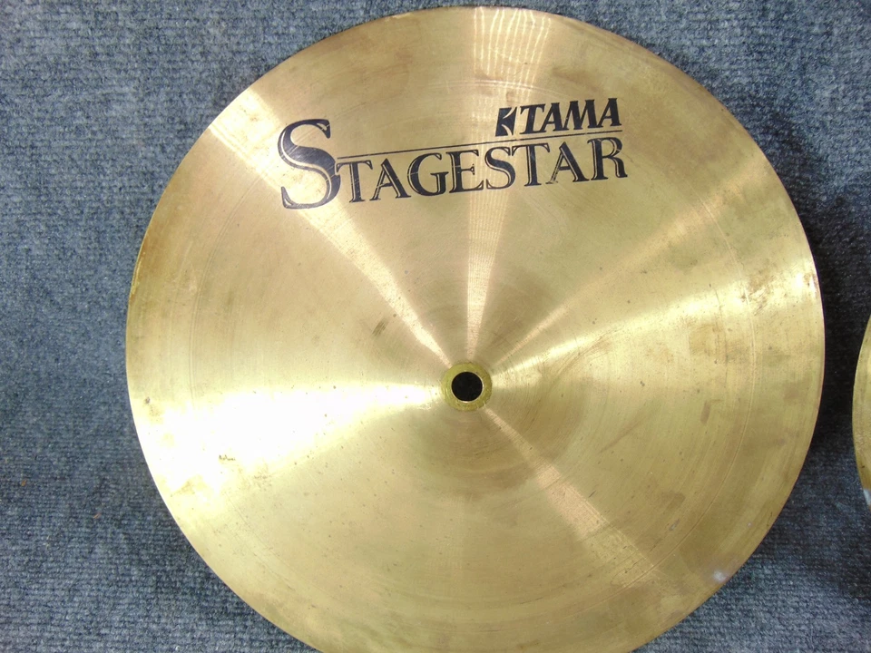 Juego de batería de latón par de platillos Hi-Hat Tama Stagestar de 13 pulgadas de repuesto Foto 4 de 4