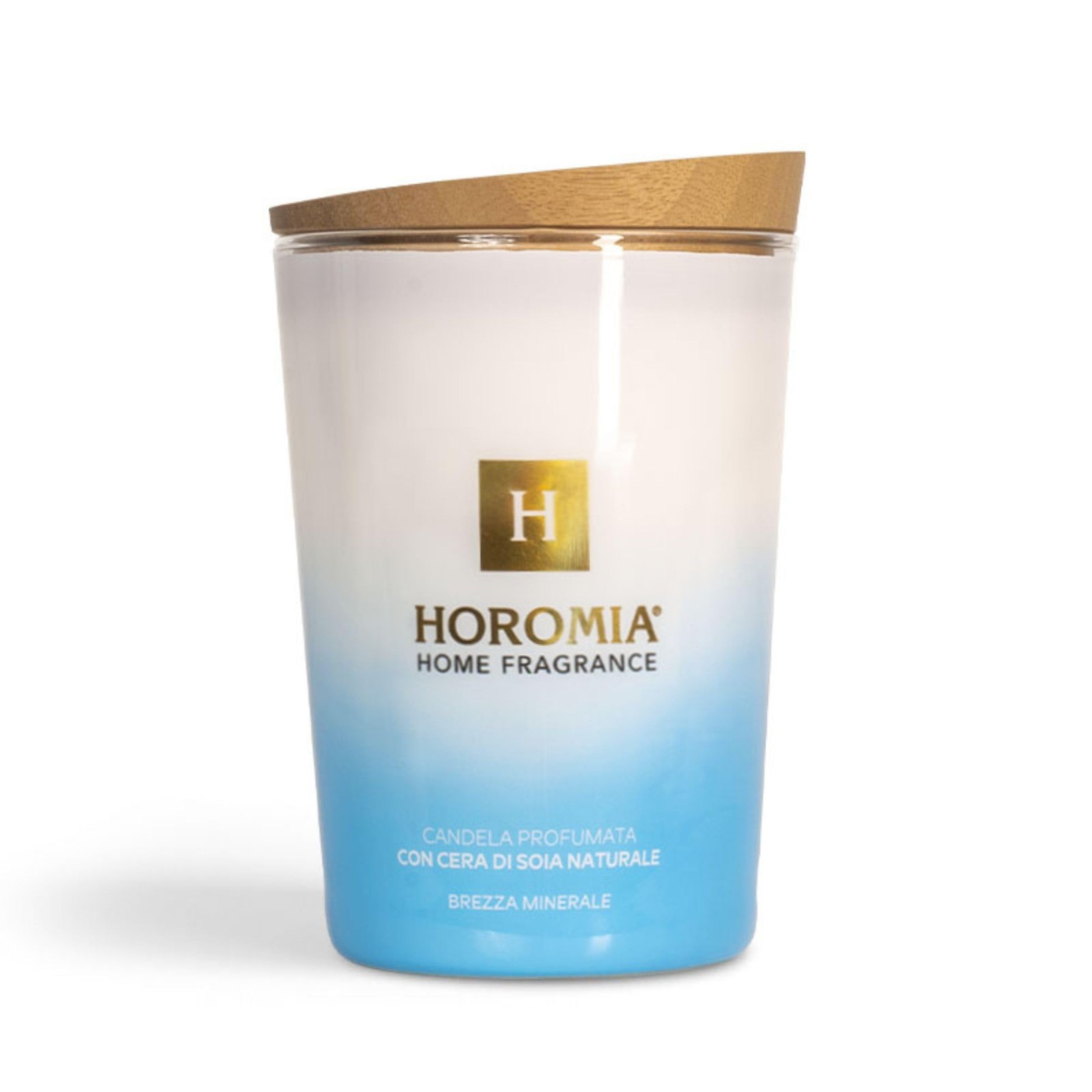 Horomia Brezza Minerale 350g - Candela Lunga Durata 75 Ore Cera Soia
