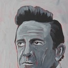 Original Johnny Cash Portrait Painting L Langford Signed Acrylic on Board 2024 — photo 3
