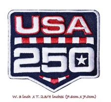 250 Anniversary Of USA patches logo, iron,sewing On Decorate, create crafts.