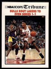 1991-92 Hoops #539 Bulls Rout Lakers To Even Series 1-1