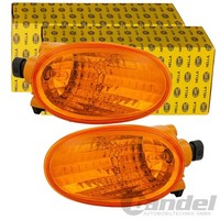 2X Hella Blinkleuchte Blinker Gelb Passend FüR Fiat Multipla Links+Rechts