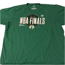 boston celtics jayson tatum 0 Green NBA Finals 2021-2022 T Shirt Size 3XL