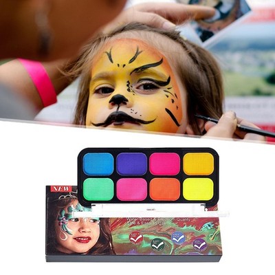 Gesichtspalette 8 Farben Profi Gesicht Körper Malerei Set für Festival Halloween
