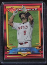 2021 Topps Finest Flashbacks Red Refractor #99 Albert Pujols /5