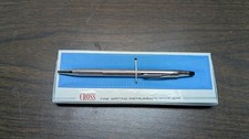 New Cross Classic Century Lustrous Chrome Ballpoint Pen - New in Box Blue Ink 