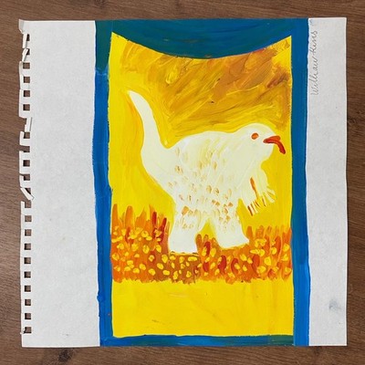 William L. Hawkins Drawing on paper (Handmade) signed and stamped