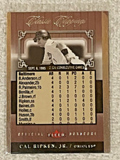 Cal Ripken, Jr. 2005 Fleer Classic Clippings Boxscore #2  #/1995