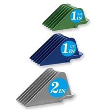 Professional Hair Clipper Combs Guides Set - 1.25'' Large, Green, Blue, Gray 
