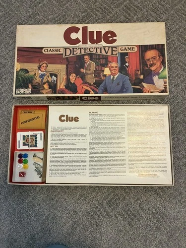 Parker Brothers Clue 1986 Vintage Classic Detective Board Game