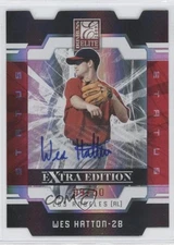 2009 Donruss Elite Extra Edition Status Signatures 9/50 Wes Hatton #50 Auto 0j6