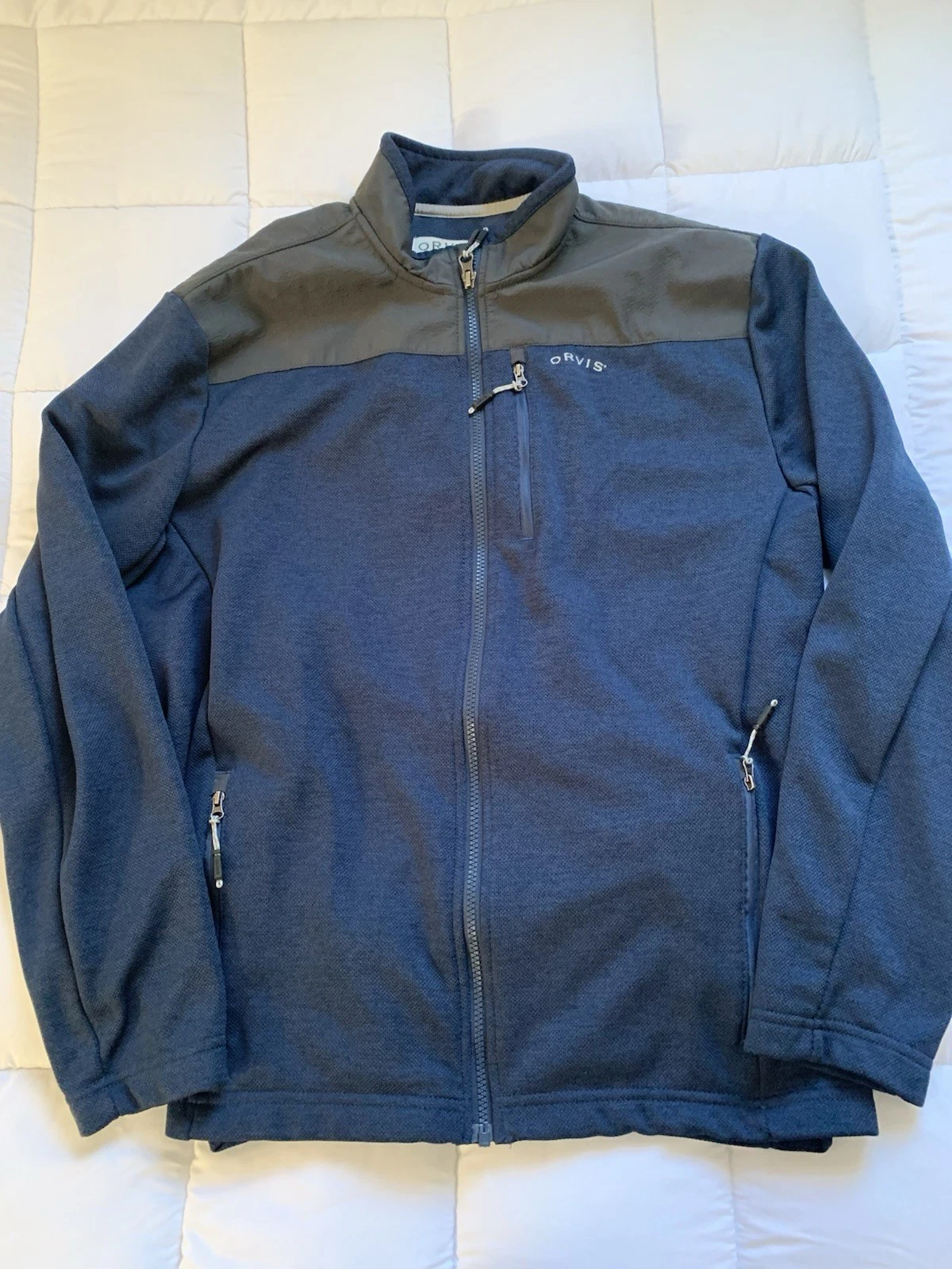 ORVIS Men's Bonded Mesh Fleece Full Zip Jacket ~ Blue ~ Size Large
Opens in a new window or tab