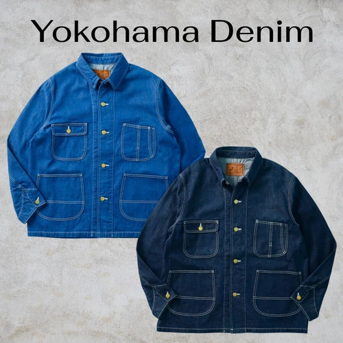 Yokohama Denim jk062 Coveralls Denim Jacket Indigo M-XXL Made in Japan NEW - product listing photo