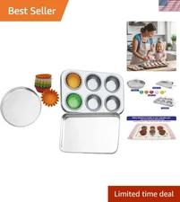 Kids Oven Pan Set for Easy Bake Ultimate Oven with Cupcake Liners Kitchen Toys