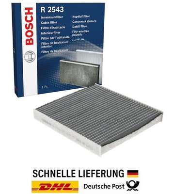 Bosch R2543 Aktivkohle Innenraumfilter   für Seat VW Audi Skoda MAN Ford Cupra