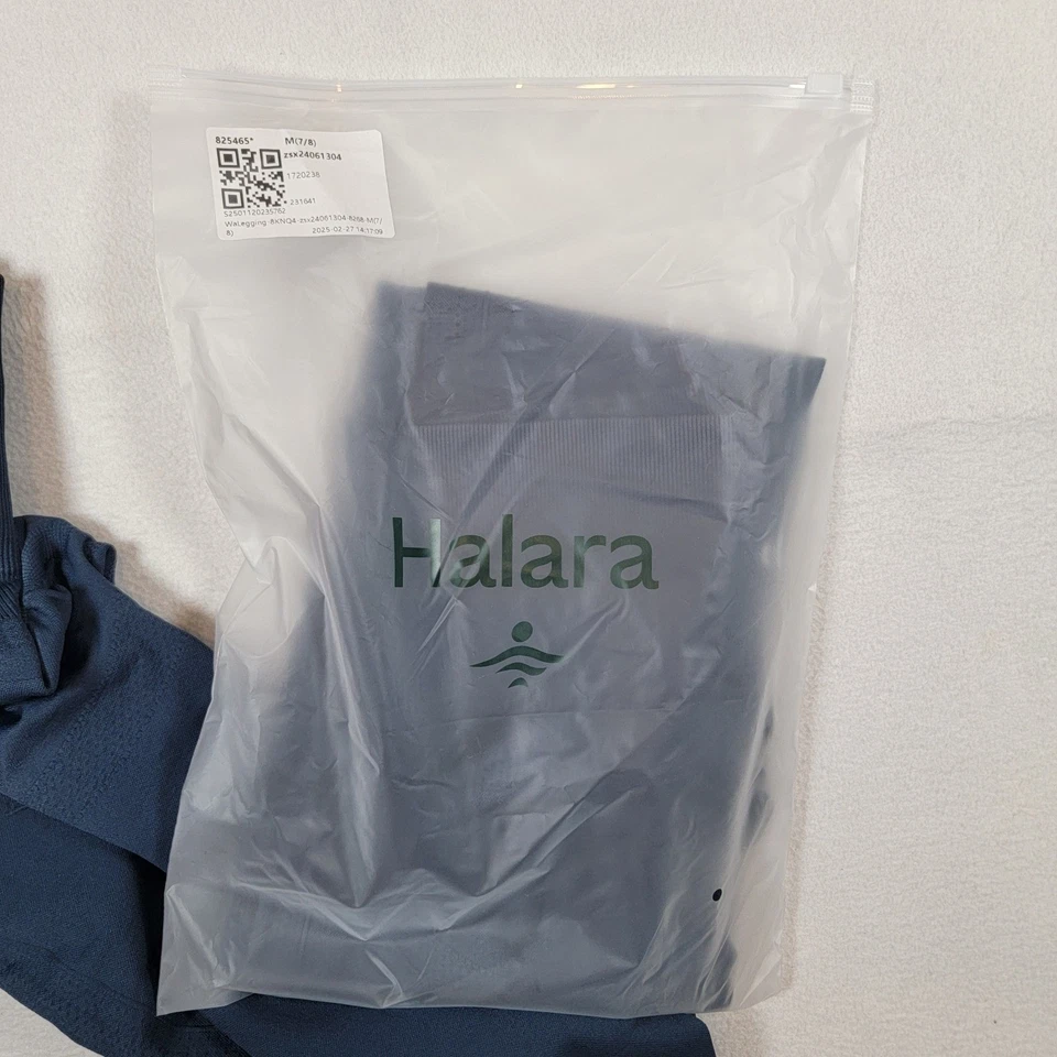 Leggings de yoga Halara sin costuras azul marino cintura alta control abdomen levantamiento de glúteos M 7/8 Foto 2 de 4