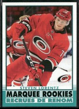 2020-21 O-Pee-Chee Update Retro Steven Lorentz RC #619 Carolina Hurricanes