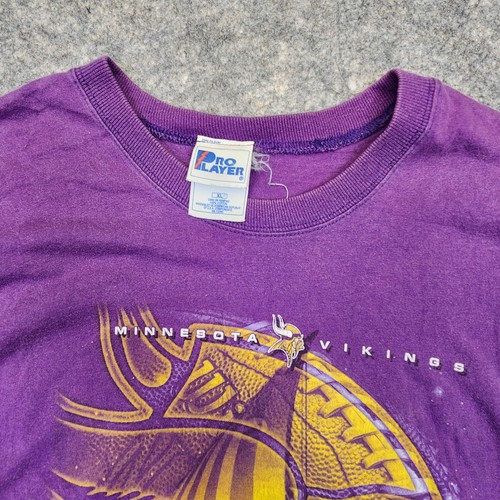 MINNESOTA VIKINGS T-SHIRT SIZE XL Viking Head Viking Ship - Vintage PRO PLAYER - Picture 3 of 7