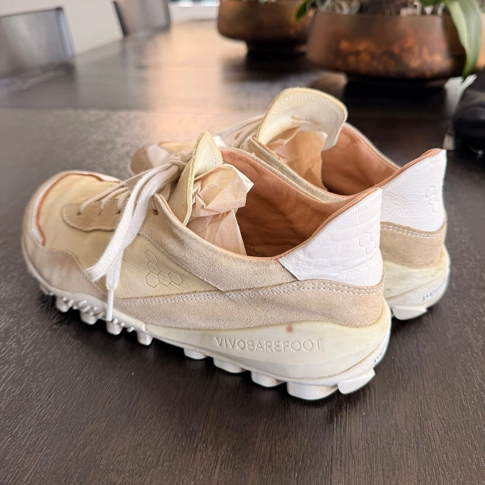 Vivobarefoot Novus Wild Hide Leather Trainers in Natural size 43 men  - Image 3 of 4