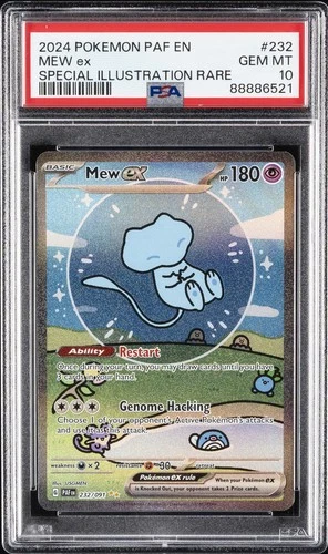 2024 POKEMON PAF EN-PALDEAN FATES SPECIAL ILLUSTRATION RARE #232 MEW EX PSA 10
