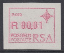 Südafrika FRAMA-ATM mit Aut.-Nr. P.012 auf w...