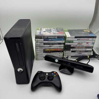 Microsoft Xbox 360 Konsole Schwarz Bundle (Controller +  Kinect +  25 Spiele)