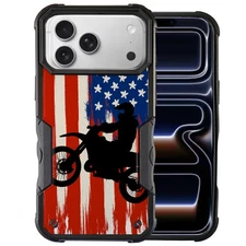 For [iPhone 17 PRO MAX][DUAL TACTICAL][Hybrid Two Piece Case] USA Sports