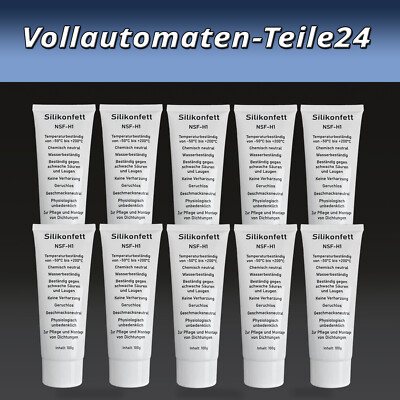 10x Silikonfett Tube a 100g lebensmittelecht zum Schmieren - Dichtungen O-Ringe