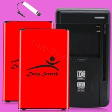 Long Endurance 2x 2970mAh Battery Wall Charger for LG Premier LTE L62VL Phone