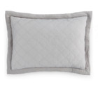Hotel Collection Voile Quilted Cotton Linen Geo Pillow Sham - STANDARD - Grey