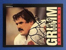 RUSS GRIMM (HOF) Signed HOGS 1985 Topps #182 WASHINGTON REDSKINS Autograph Auto