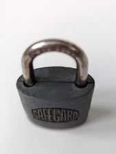 Antique Slaymaker Safegard Padlock Lock With 2 Keys
