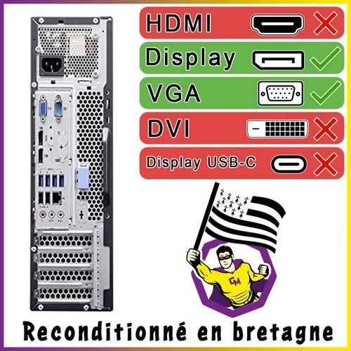 PC Lenovo M93p SFF Intel I3-4130 RAM 8Go SDD 240Go W11 Wifi - Photo 6/6